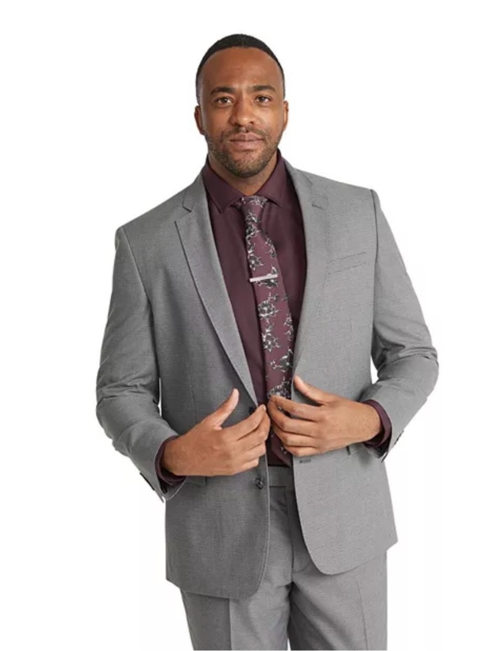 NWT Johnny Bigg Men's Preston Stretch Suit Jacket in Silver Size 56